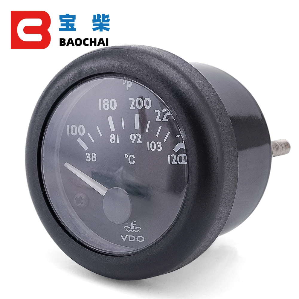 

12V VDO diesel generator set water temperature Gauge 38~120C/100~250F 12V / 24V optional