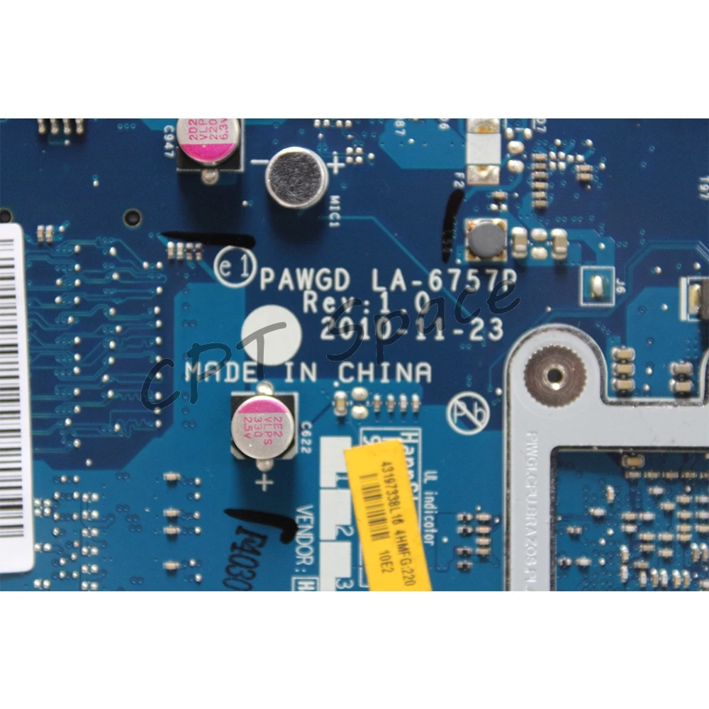 LA-6757P для lenovo G575 материнская плата PAWGD LA-6757P Rev: 1,0 бортовой процессор 2 слота DDR3, тест и Протестировано в целости и сохранности