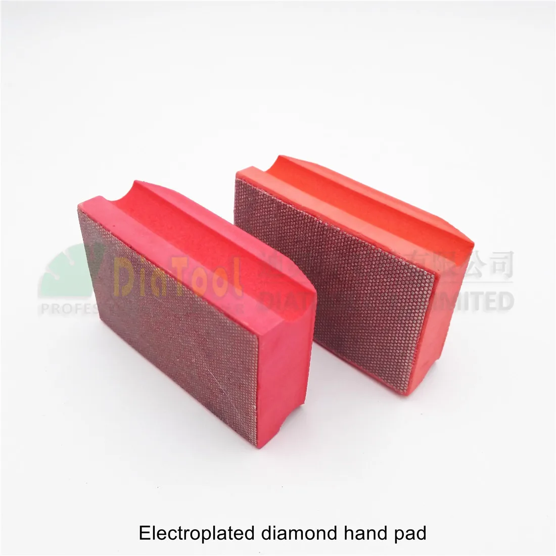 DIATOOL 2pcs Dotted electroplated diamond hand polishing pad 90X55MM #200 Hard Foam-backed Hand pad