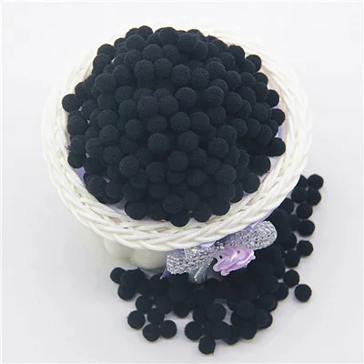 Versatile Black Pompom Assortment for Crafts and Decorations