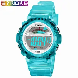 SYNOKE Новое поступление детские часы для мальчиков и девочек водонепроницаемые спортивные светодиодные цифровые наручные часы Красочные