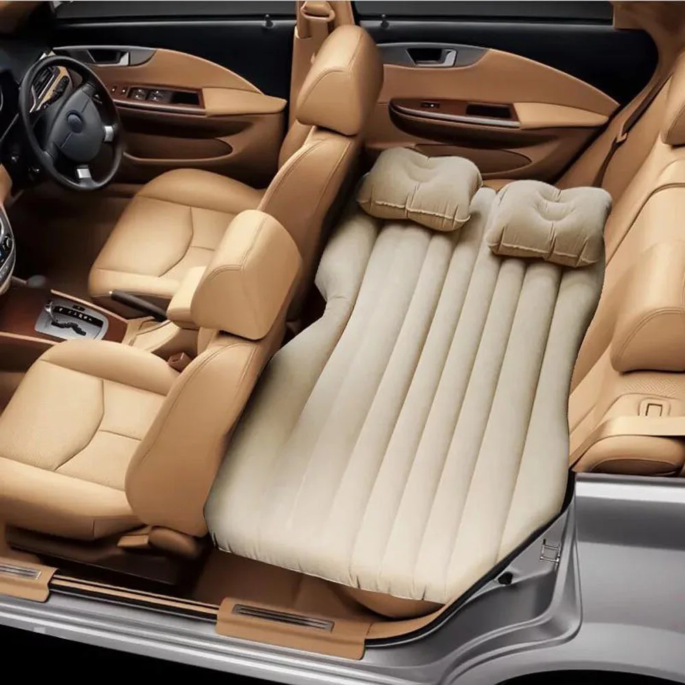 Coche inflable colchón de aire cama de viaje cubierta de asiento Universal asiento colchón al aire libre suave Camping cama accesorios de Auto