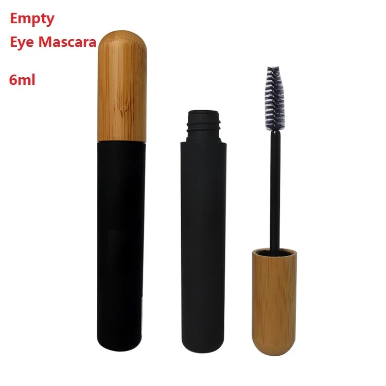 20pcs 6ml Bamboo Wooden Eye Mascara Tube Empty Black Mascara Container