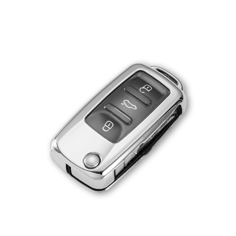 Чехол для автомобильных ключей мягкий ТПУ чехол Volkswagen Skoda Polo Tiguan Passat Jetta MK5 MK6 T5
