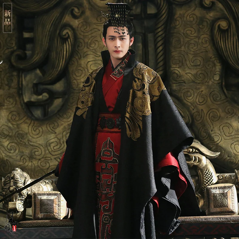 Парный костюм императора и мечницы династии Цинь ханьфу мужской женский костюм для телевизионной игры женщина короля Легенда принцессы ли