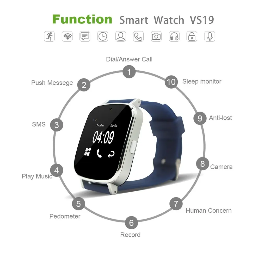 

10PCS Smart Wristwatch Detachable Strap Push Message Pedometer Sleep Monitoring Alarm Clock For Android Phone Watch