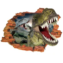 Мультяшные съемные животные Юрского периода 3D Динозавр наклейка картина gld2 игрушки для детской комнаты детские наклейки с картинками динозавров 50X70
