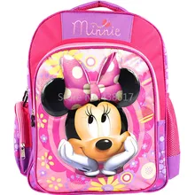 Новые модные розовые школьные сумки с Минни для девочек, детский школьный рюкзак, детский рюкзак с мультяшным принтом