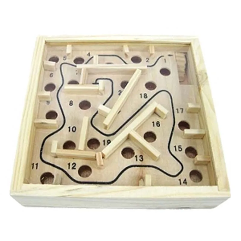 Solitaire Game Wooden Puzzle font b Toy b font Maze Board Kids Children Education Learning Intelligence