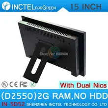 All in one desktop pc with 5 wire Gtouch 15 inch LED touch 2G RAM ONLY Dual 1000Mbps Nics