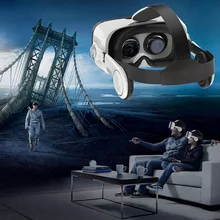 Большая гарнитура FOV VR с 3D наушниками Очки виртуальной реальности для Iphone X sony Lenove huawei 3D видео кино игры очки