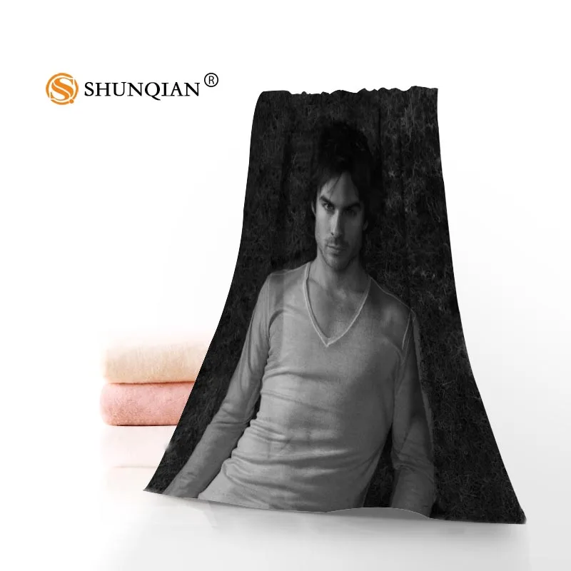 Пользовательский Ян Somerhalder полотенце с принтом хлопок лицо/банные полотенца из микрофибры Ткань для детей Мужчины Женщины полотенце для душа s - Цвет: Towel