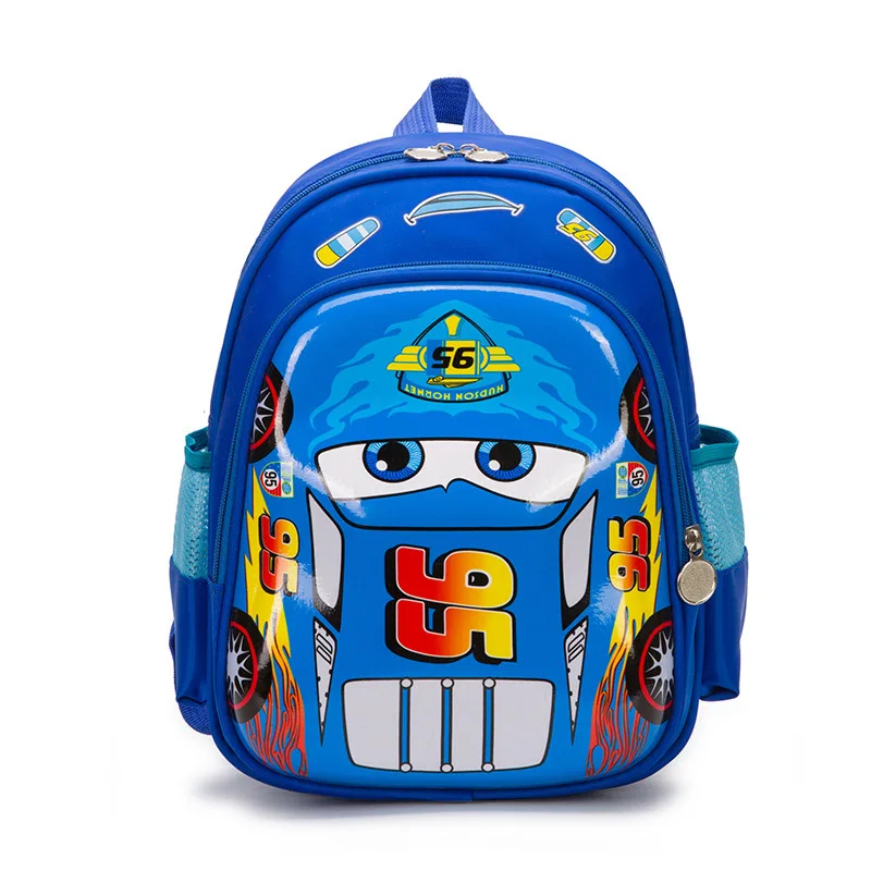 Disney Молния Маккуин рюкзак детские сумки Детский сад Школьный Мультфильм автомобиль сумка плюшевая школьная сумка подарки на день рождения - Цвет: Blue
