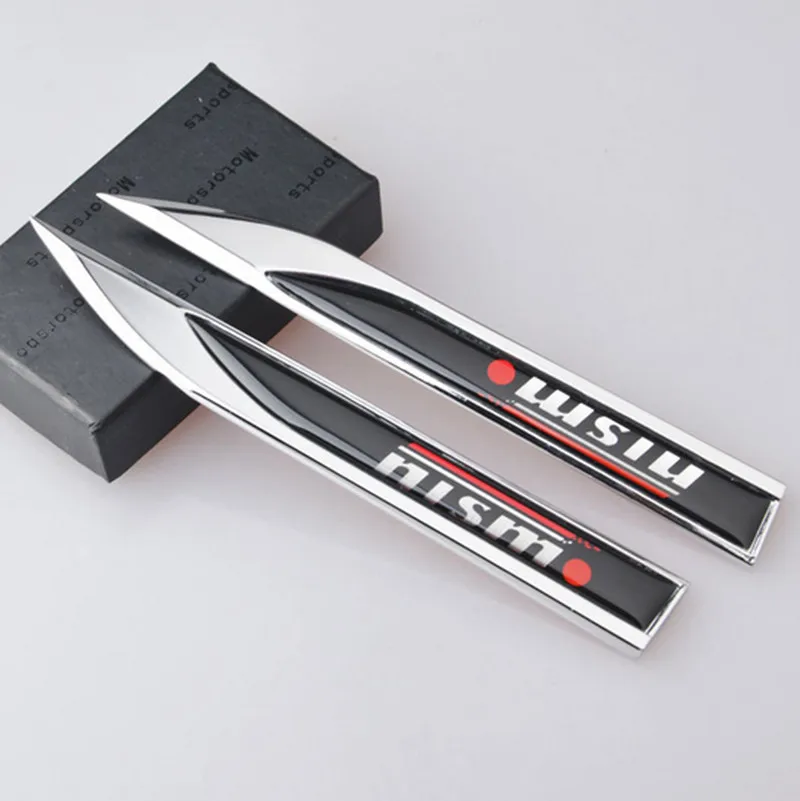 2017 горячий новый 2x клинок наклейка 3D Logo Эмблемы Значка для Nissan NISMO металл наклейки