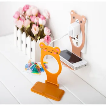

New Arrival Home Use Charging Bracket Mount Cartoon Plastic Phone Charging Holder Folding Stand Holder Bed Lazy Tool