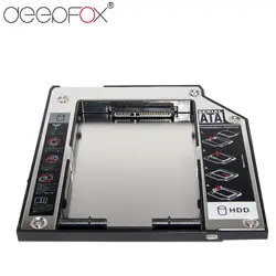 DeepFox Пластик и Алюминий SATA 2nd HDD Caddy 9,5 мм 2,5 "SSD случае корпус для HDD lenovo t400 CD DVD-ROM Optibay