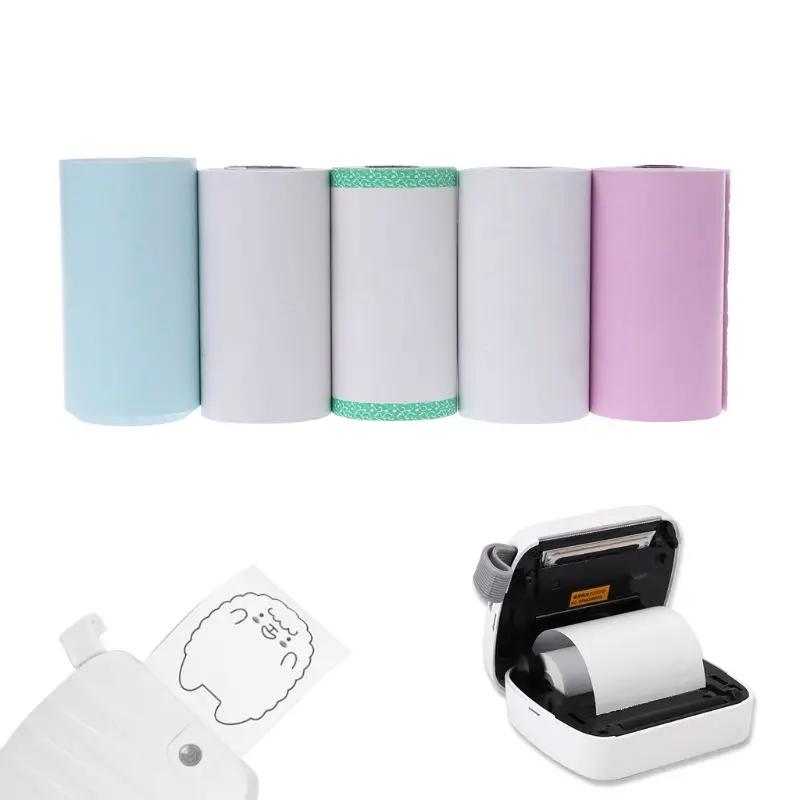 Photo Paper Mini Printable Sticker Roll Thermal Printers Clear Printing Smudge-Proof Portable