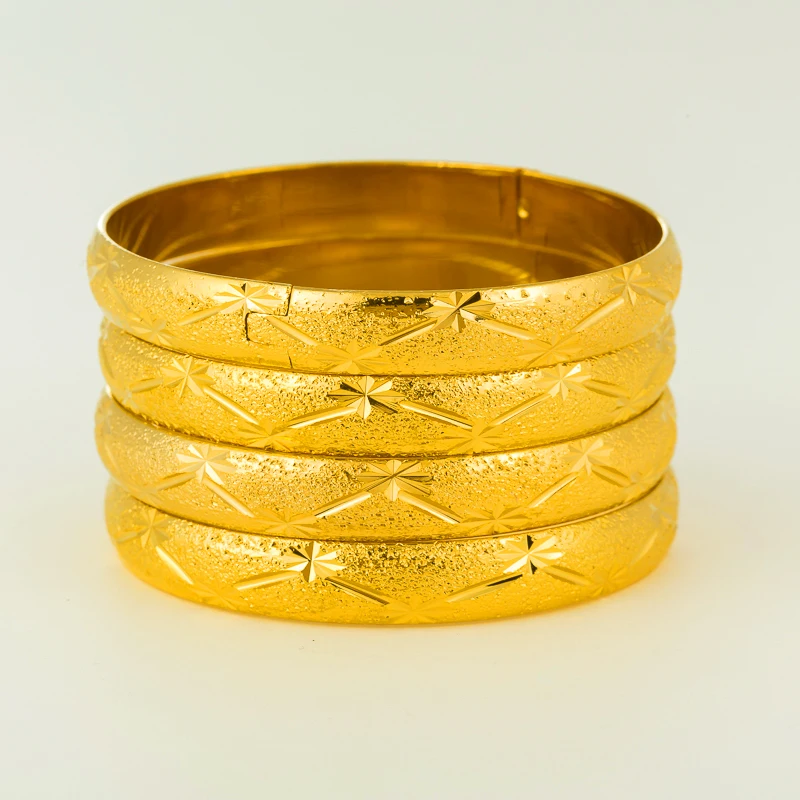 4 шт. женские золотые браслеты ширина 10/64 мм|gold bangle|dubai gold banglesgold bangles dubai |