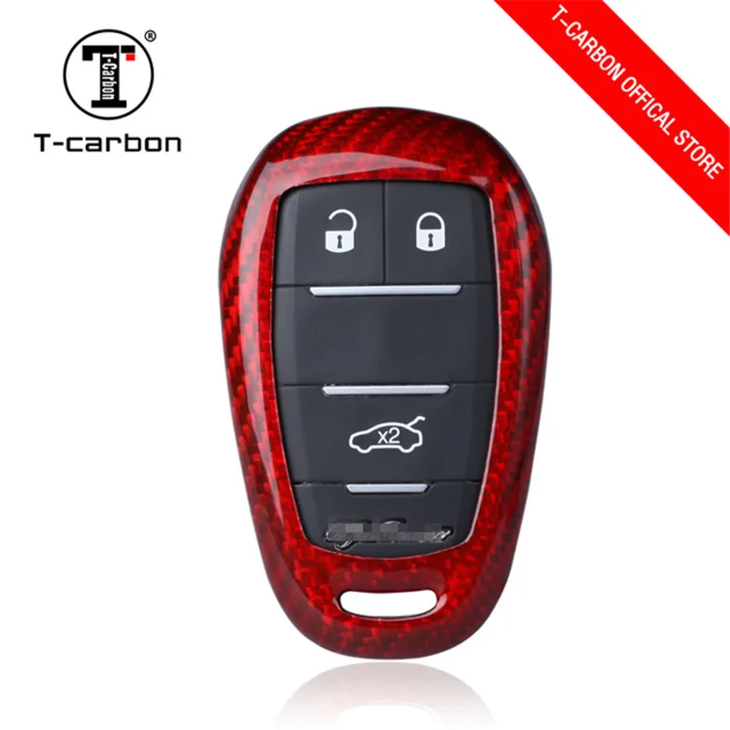 Car Styling Car Cover Shell for Alfa Romeo mito 159 147 Giulia Stelvio Carbon Fiber Holster Car Key Case 3 Button Accessories