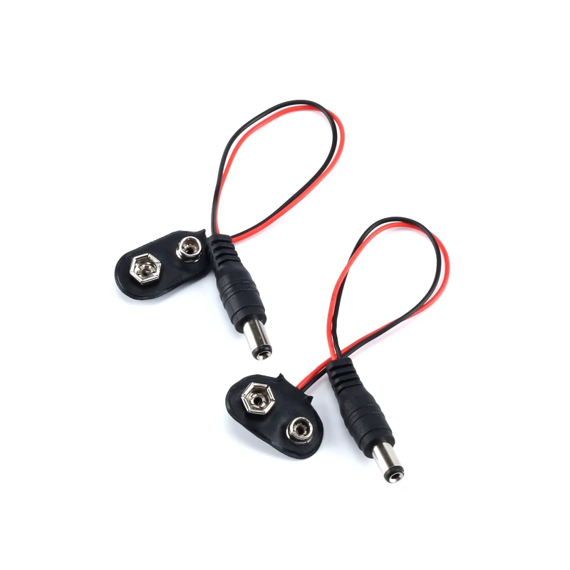 PP3 MN1604 9V 9volt Battery Holder Clip Snap On Connector Cable Lead for Battery Storage Boxes I Tpye T type