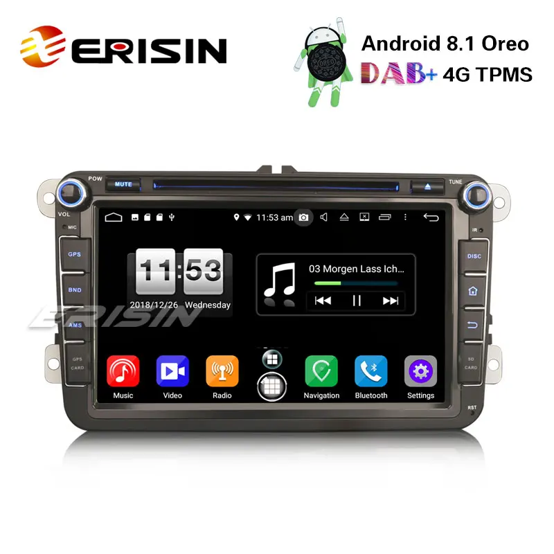 Erisin ES7615V 8 &quotDAB + Android 1 автомобильный стерео OPS DVD OBD для VW Passat Golf Tiguan EOS Seat