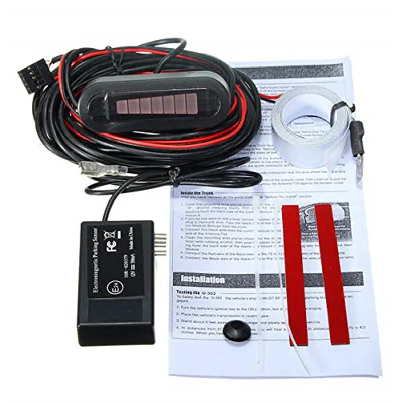 

Auto LED Electromagnetic Car Parking Sensor Reversing Reverse Backup Sensor System Alarm Car Accessory Set