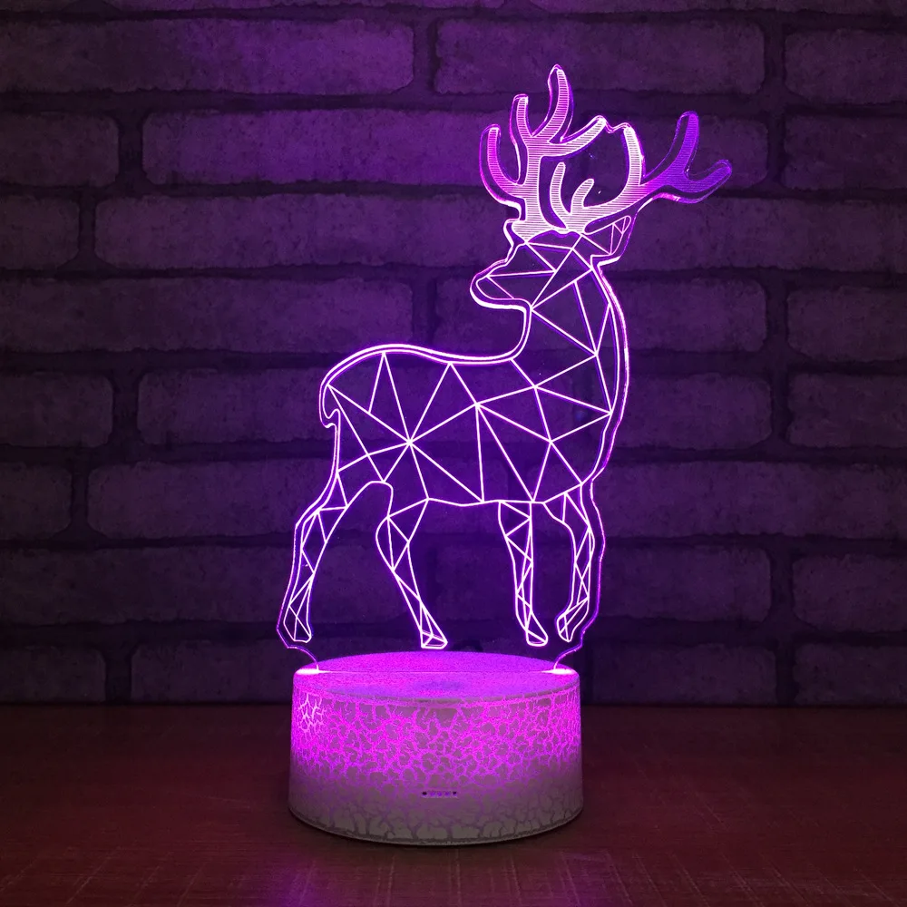 

Elk Creative New Strange Stall 3d Visual Lamp Wholesale Table Lamp Blue Christmas decorations gift for baby room lights