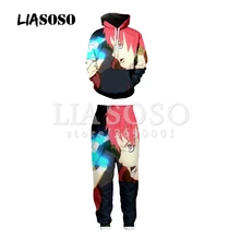 LIASOSO 3d принт Наруто Какаши Мадара Саске Толстовка Uchiha толстовки с капюшоном мотобрюки спортивные штаны Jogger брюки для девочек костюмы X1994