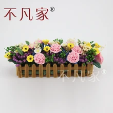 Кукольный домик 1/12 sacle миниатюрный прекрасный открытый цветник деревянный забор