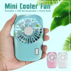 Мини Портативный USB Перезаряжаемый ручной кондиционер летний Вентилятор охлаждения охлаждающий ручной для путешествий на открытом
