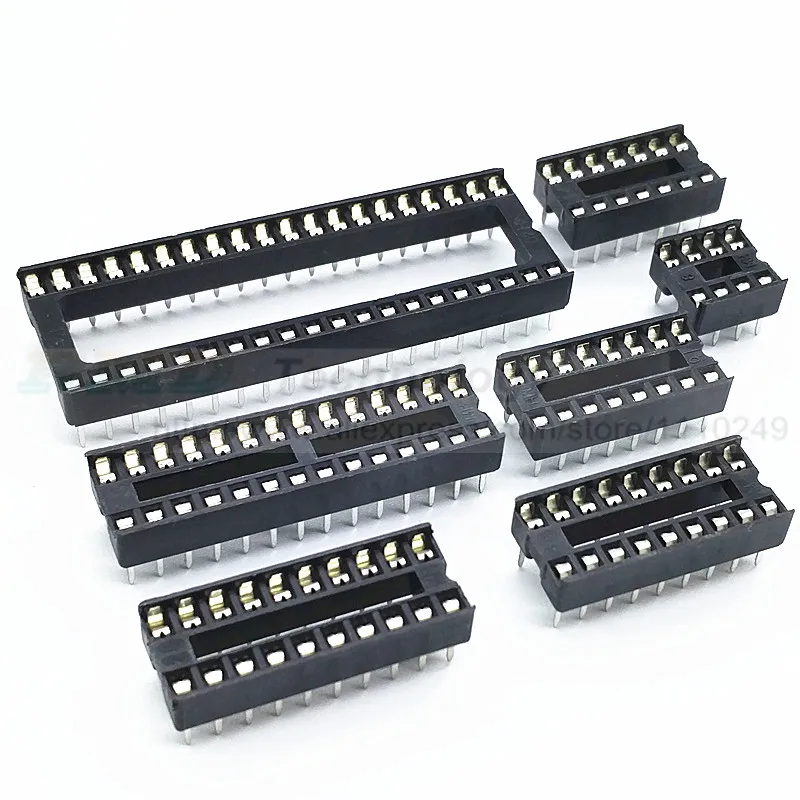 20 шт. IC seat 6 8 14 16 24 28 32 40 штырьков 2 54 мм штырьковый шаг MCU разъем чиповая база гнезда