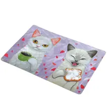 Коврик с рисунком кота из мультфильма, милый коврик для ванной комнаты, спальни, коврик абсорбент для кухни, Противоскользящие коврики