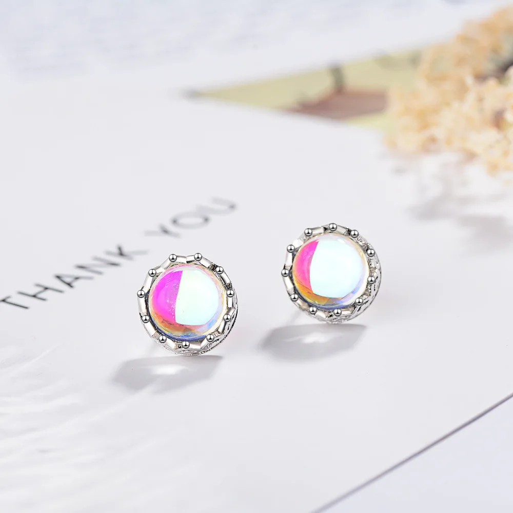 moon stone stud earrings women (1)