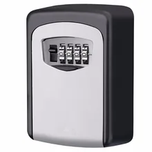 Best Offers Key Storage Lock Box, 4-Digit Combination Lock Box, Wall Mounted Lock Box, Wall Mounted Key Safe Box/Security Key Holder Best Offers Key Storage Lock Box, 4-Digit Combination Lock Box, Wall Mounted Lock Box, Wall Mounted Key Safe Box/Security Key Holder