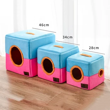 

Cat Bed House Mat for Small Medium Dogs Cats Bed Soft Warm and Comfortable Cotton Material Pet Bed Mat Kennel Pet Products