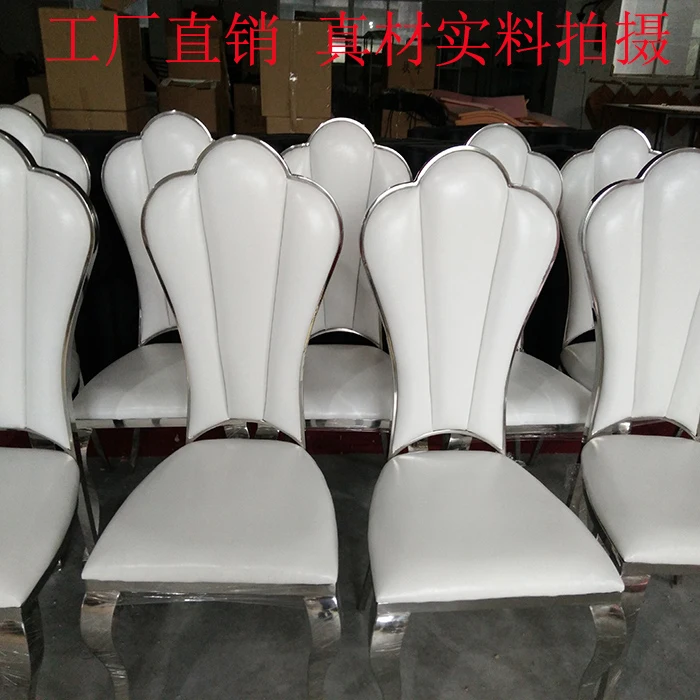 Louis fashion Dining chairs Fashionable cloth in high-end hotels Simple dining room stainless combination