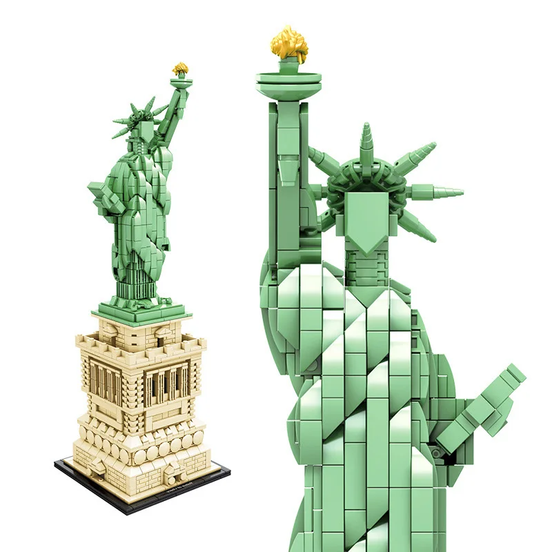 

SLPF Street View Building DIY Building Blocks Brick Statues Children Assembled Inserting Educational Toys Compatible Legoing I09