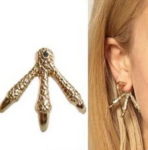 Fashion Punk Eagle Claw Earring Party Dress Jewelry Popular Vintage Gold Color Talon Demon Alloy Unique Stud | Украшения и