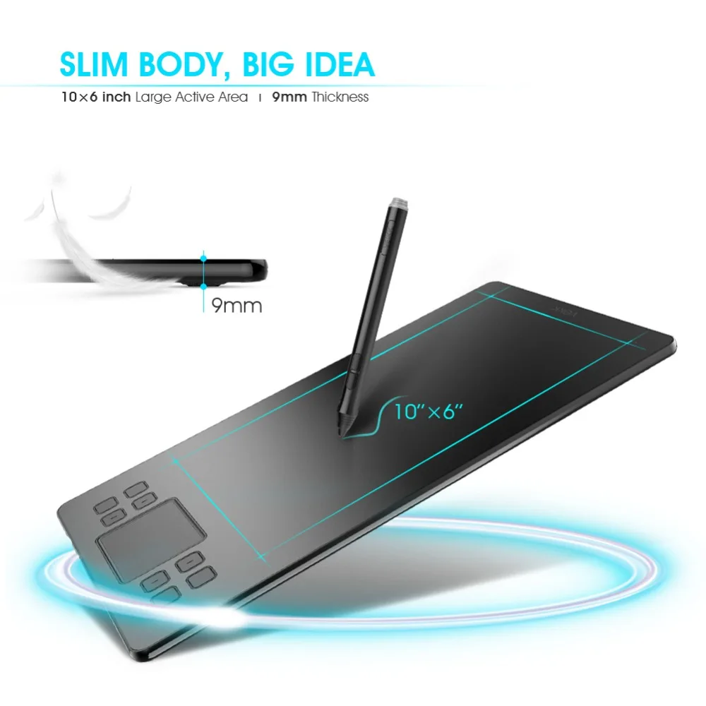  VEIKK A50 Tablets digitales TYPE-C USB firma gráficos dibujo pluma tableta OSU juego batería-gratis