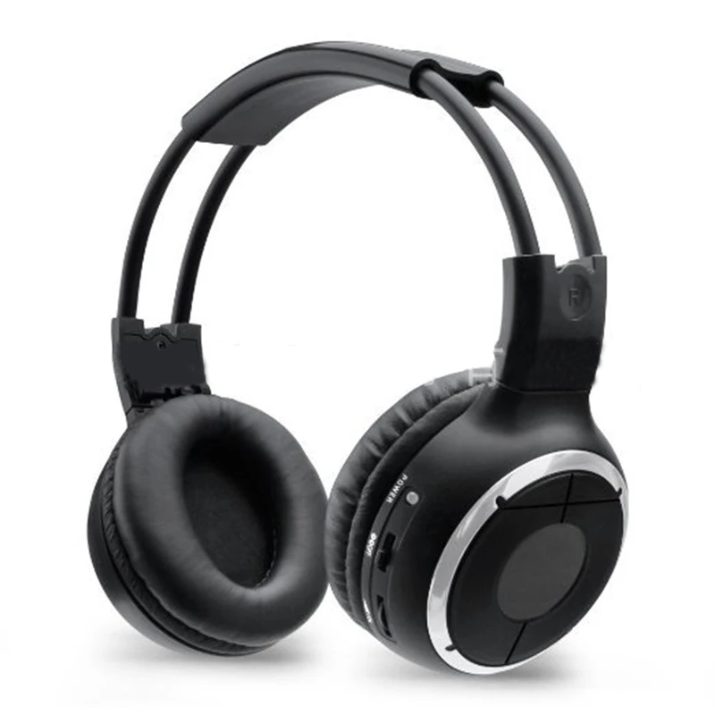 Double Infrared Wireless Earphone Stereo Music Gaming Headset Foldable Adjustable Headphones