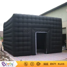 Уличный черный цвет, 6x6x4 метров, надувной куб, комнатный стенд, палатка, горячая Распродажа, надувной тент для мероприятий, игрушечный тент