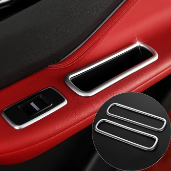 

For Jaguar F-Pace f pace X761 2016 2017 2018 ABS Matte Interior Rear Door Storage Box Cover Trim Car accessories Styling 2PCS
