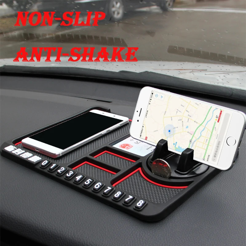 Car Dashboard Ornament Phone Holder Anti-slip Mat For Ford ranger Mondeo Kuga Fiat 500 Abarth Nissan Ashqai Jeep Wrangler JK