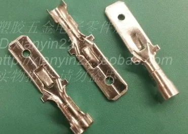 

500 шт./лот, бесплатная доставка, 6,3 мм Квадратные Вставки, двойные двухъярусные холодные клеммы, соединительные детали, 250 холодных вставок