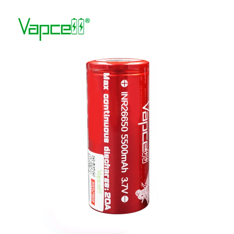1 шт. Vapcell INR 26650 5500 мАч 20A литий-ионная батарея 3,7 в аккумуляторная vape батарея для дыма IMR E-CIG батарея vs keeppower