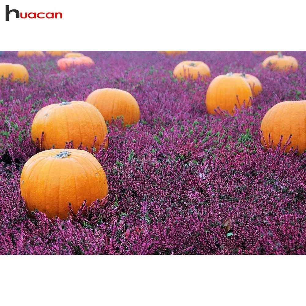 

Huacan Diamond Embroidery Pumpkin Picture By Rhinestones Diamond Painting Full Square Halloween Rhinestone Diamond Mosaic