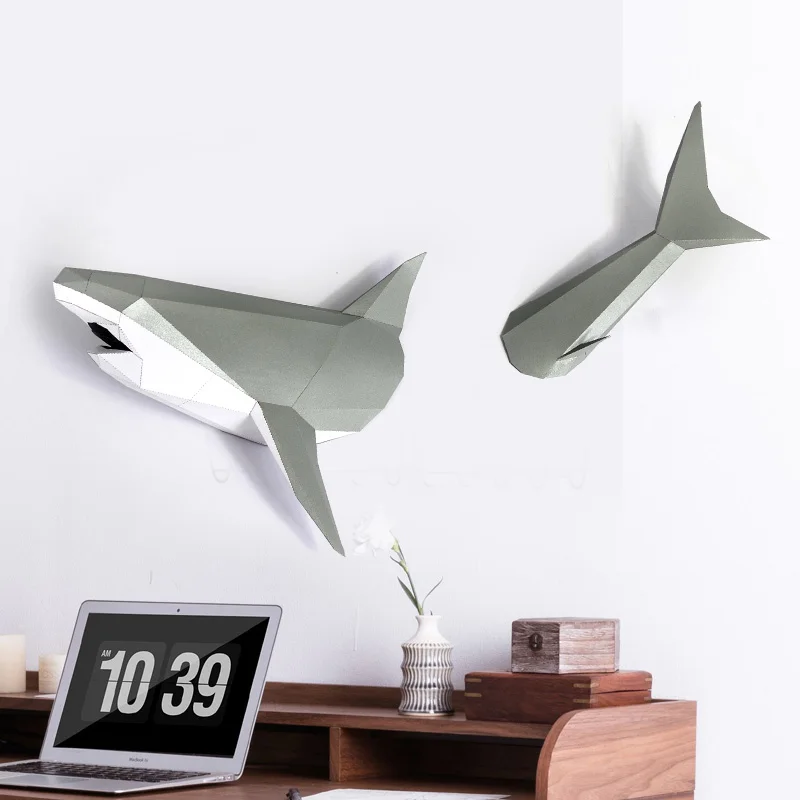 3D Акулья бумага для животных модель игрушек домашний декор гостиной сделай сам