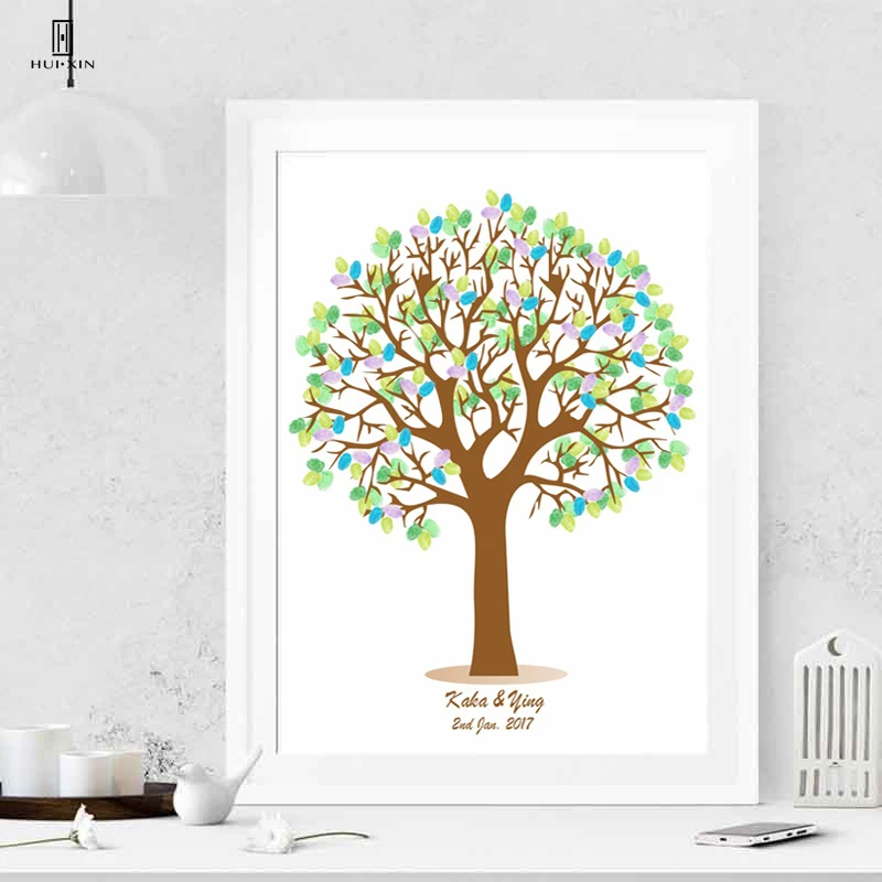 Customize-Sweet-Wedding-Guestbook-For-DIY-Fingerprint-Sign-Two-sweeth-lover-hand-in-hand-the-Best