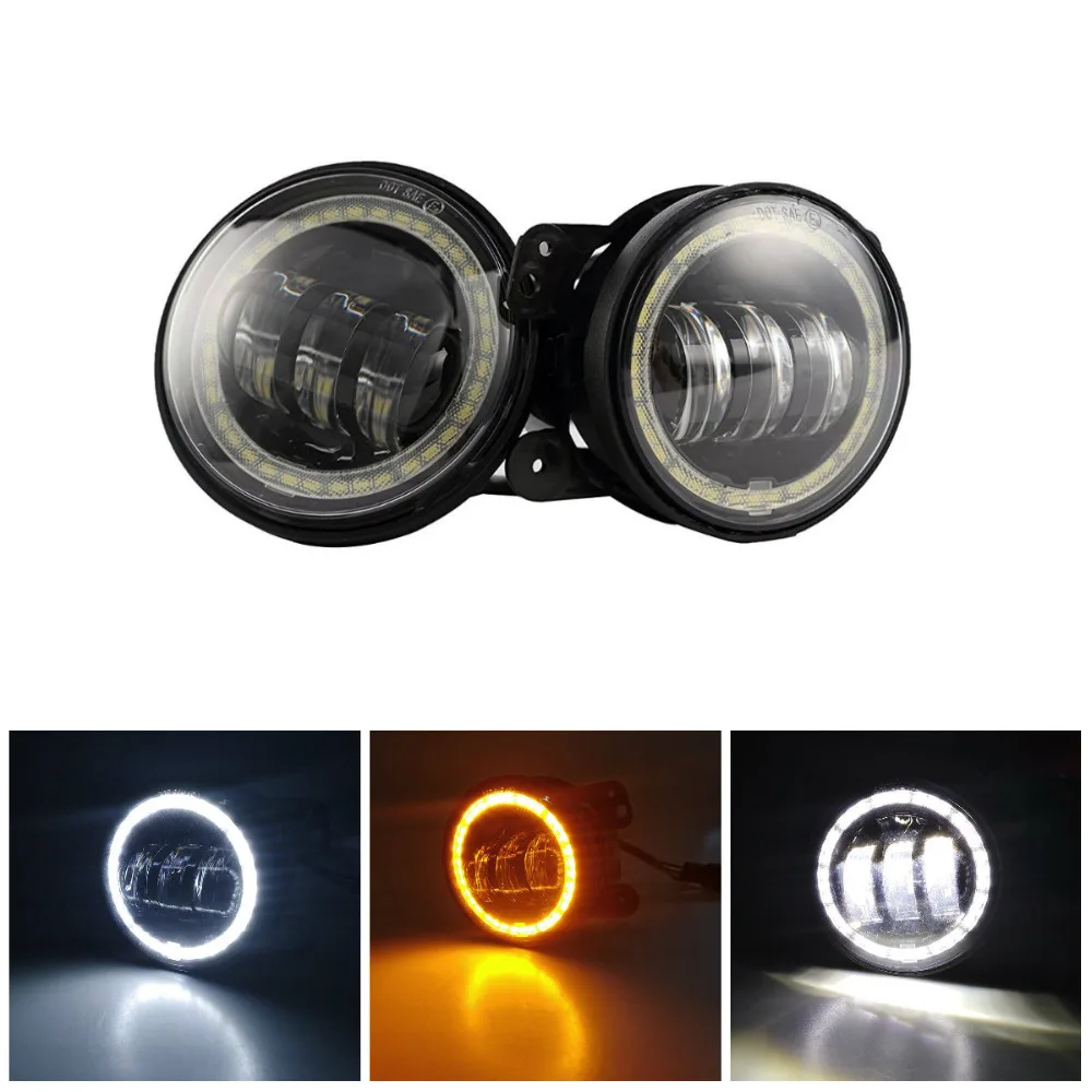 Buy 2PCS 4inch 30W Round LED Fog Lights with Red Demon