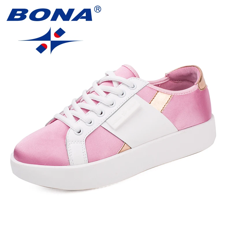 

BONA New Arrival Fashion Style Women Casual Shoes Lace Up Women Flats Comfortable Lady Shoes Light Soft Fast Free Shipping